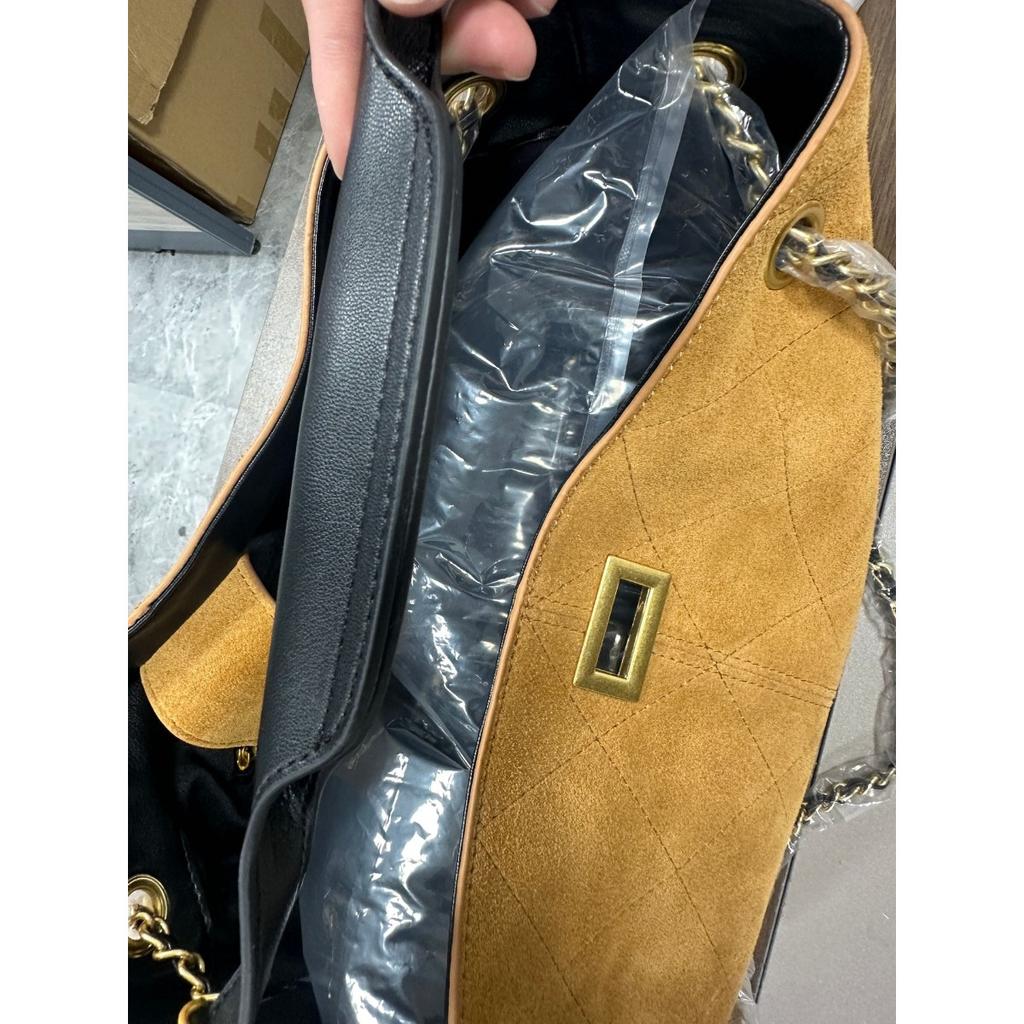 Cross-border new Xiaoxiangfeng large diamond chain bag retro color matching stray tote bag commuter shoulder messenger bag