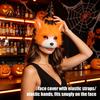 Comfortable Furry Costume Set Plush Fox Cosplay Mask, Fluffy Tail, Costumes Props, Fuzzy Tail Mask for Party Anime Convention And Role Play