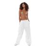 Calças Casual LUXEON Retro Lisas com Cordão Joggers Bolsudas Perna Larga Calças de Moletom Cintura Média Esportivas Y2k Unissex