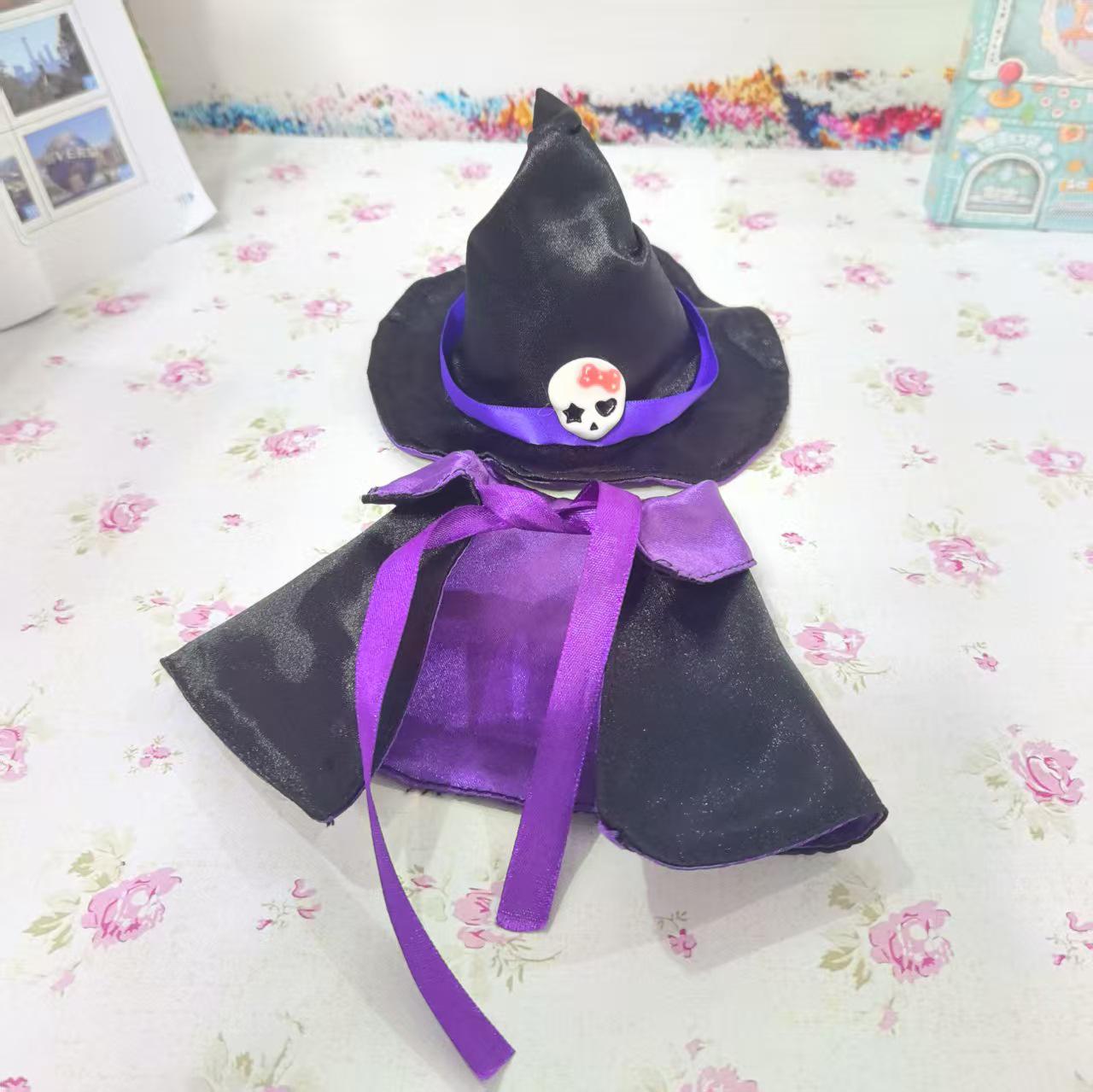 

Halloween Black Hat Pumpkin Plush Toy Little Devil Cape 15CM 15CM Pull Cloth Costume