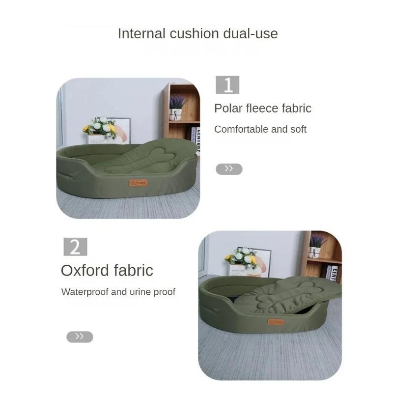 Winter Dog Pet Beds Square Dog Bed For Large Dogs Custom Size Dog Sofa Beds Waterproof Customized Pet Bed Inner Pad Washable