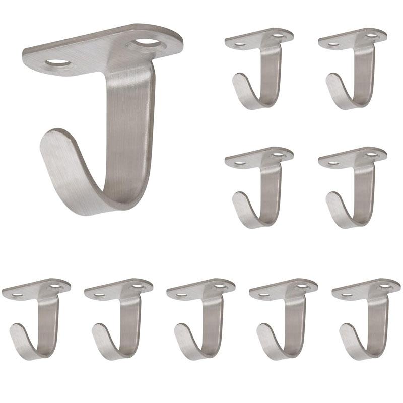 

5-10pcs Stainless Steel Multi-functional Ceiling Hook Wall Hook For Kitchen Home Hanging Use 5 Pcs