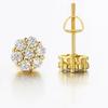 Blumen Iced Out CZ Ohrringe Goldfarbe Hip Hop Schraubohrstecker Für Damen Herren Cool Punk Hip Hop Schmuck Geschenke Großhandel OHE175