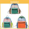 Kids School Backpack With Breathable Nylon Material And Color Block Design For Preschool Children