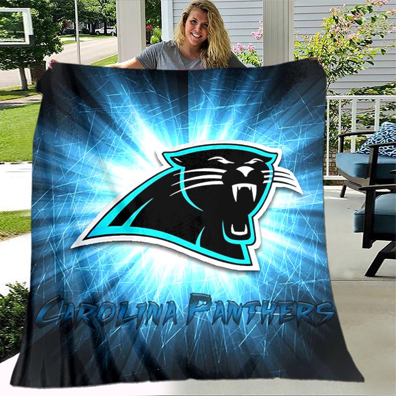 1pc Blanket - Carolina Panthers Print Design, Lightweight Blanket for Sofa, Bed- Soft &Warm, Gift for All Seasons