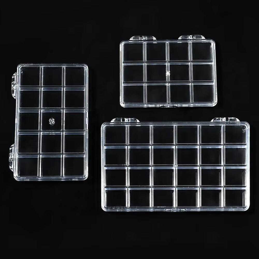 Divider Nail Art Storage Box 12/15/24Grids Container for Jewelry Gifts Empty Storage Box