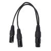 XLR Splitter Cable 3 Pin Female To Dual Male Patch Y Cable Balanced Microphone Cord