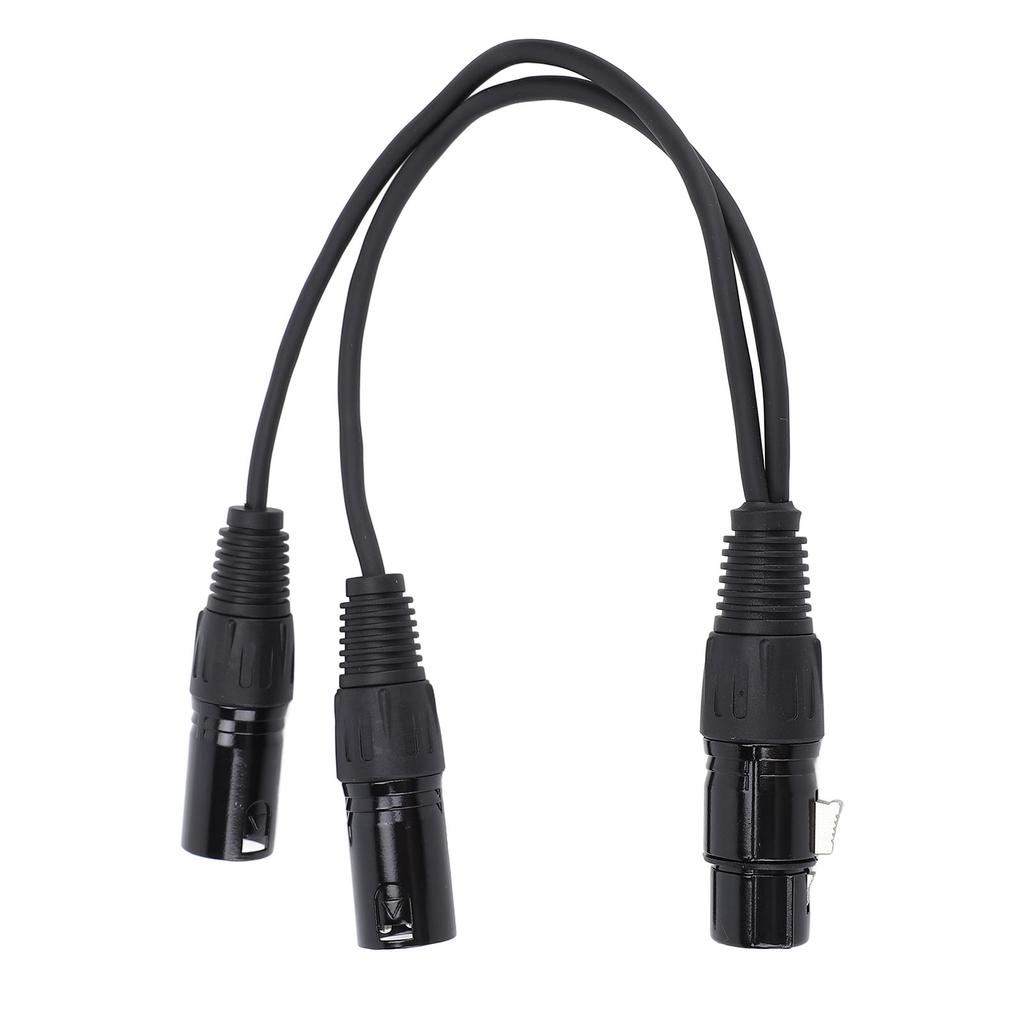 XLR Splitter Cable 3 Pin Female To Dual Male Patch Y Cable Balanced Microphone Cord