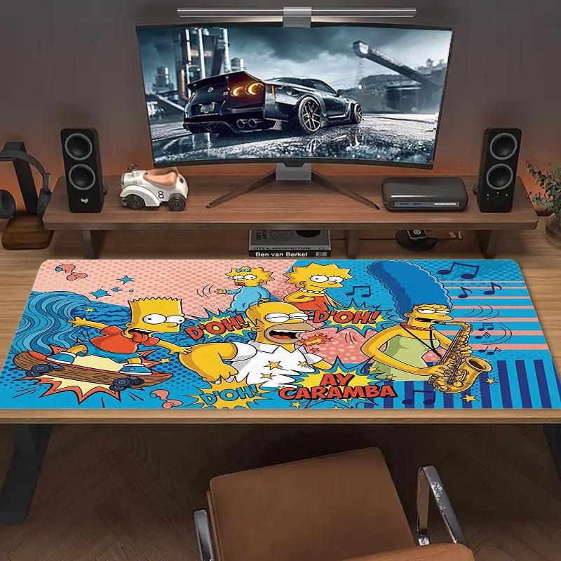 The Simpsons Color Mouse Pad Large Gaming Table Cushion Non-slip Laptop Tablet Big Mousepad XXL Mat Mini PC Playmat With Lock edge