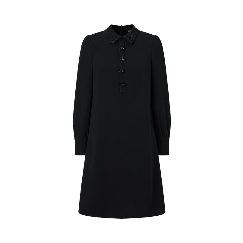 JZ ANNACOL Beaded Rhinestone H-Line Dress JTEC50035