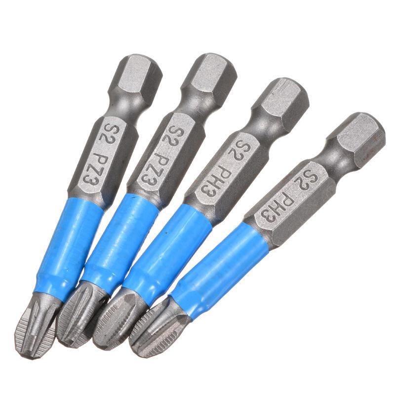 Hexagonal Non-Slip Screwdriver Set, 12pc, with Blue Leather Ring, 50mm Strong Magnetic Electric Cross Screwdrivers.