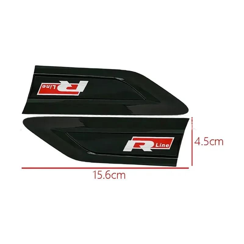 4 Stück Rline GTI 4MOTION Logo Auto Seitenkotflügel Emblem Abzeichen Stoßstangenstreifen Aufkleber für Polo Golf Jetta Touran Tiguan Passat Käfer