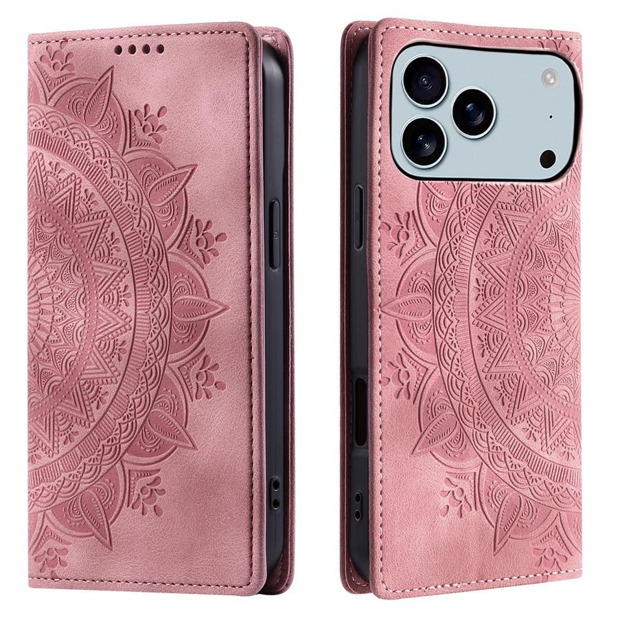 Luxury Embossing Flip Leather Case for iPhone 17 16 15 14 13 12 11 Samsung S25 S24 S23 A56 A55 Strong Magnetic Wallet Card Slot Cash Clip Phone Cover