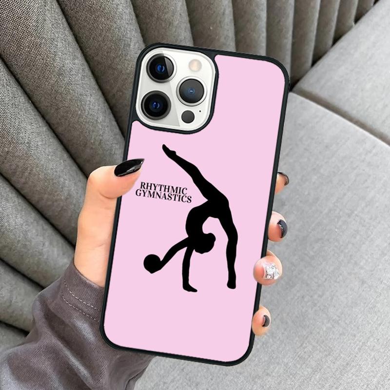 Love Gymnastics Silhouette Sports Phone Case For iPhone 17 Air 16 16e 15 13 14 Pro Max 11 12 Plus 2022 MAX Cover