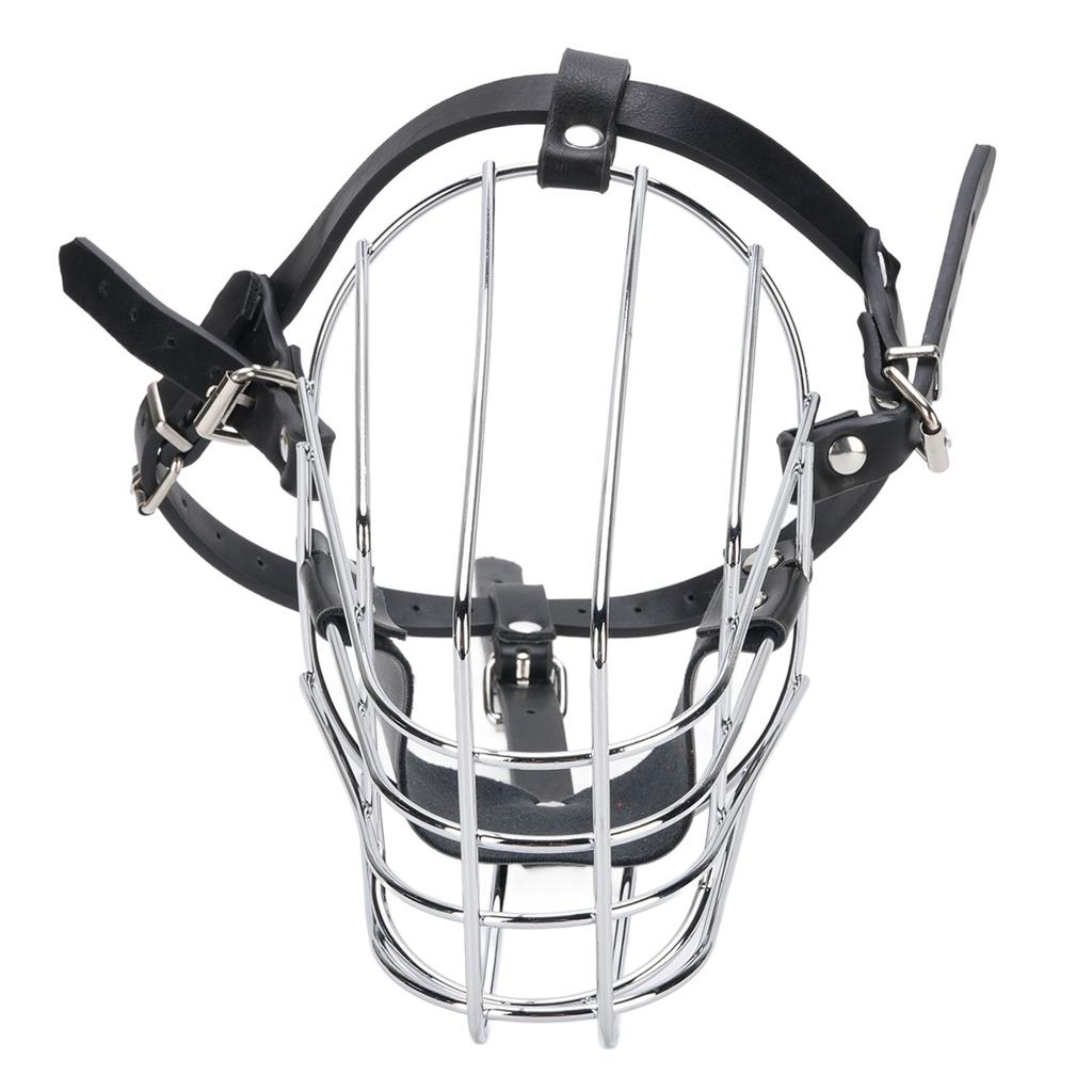 Dog Muzzle Anti Biting Barking Secure Iron Pet Mouth Cover for Golden Retriever German Shepherd