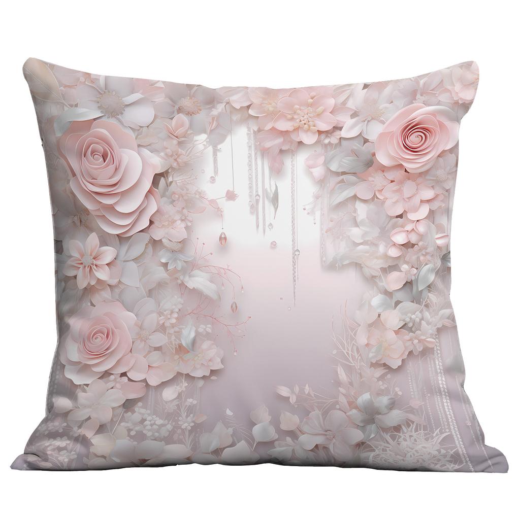 New Retro Imitation Three-dimensional Flower and Bird Pillowcase Home Living Room Sofa Cushion Pillowcase Decoration