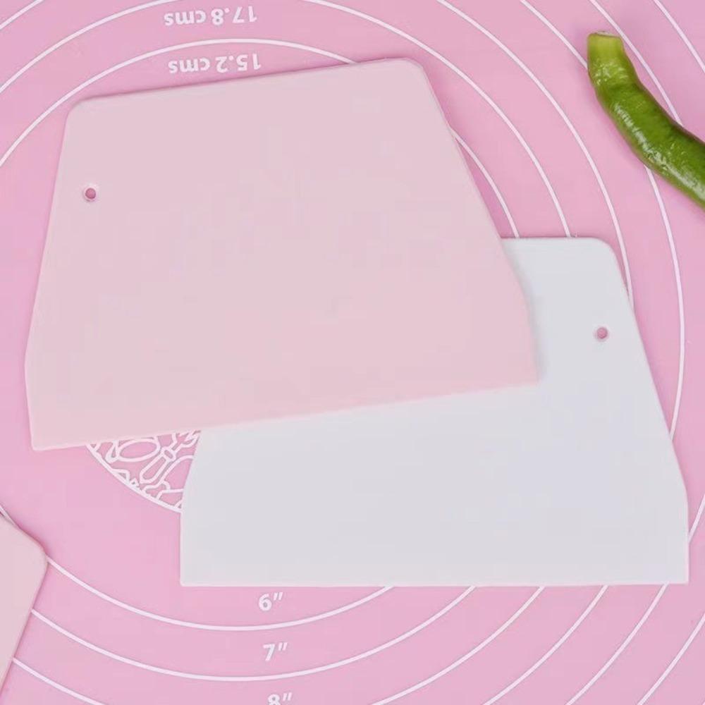 Plastic Scraper Cutting Knife Cutting Panel Steamed Bread Rice Flour Pancake Fruit Putty Household Trapezoidal Baking Scraper Tool