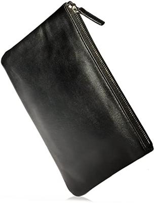 BLUE SINCERE Genuine Leather Pouch for Small Items, Perfect for Men and Women. This Slim, Slim, and Compact Pouch Is Perfect for Makeup, Cosmetics, or