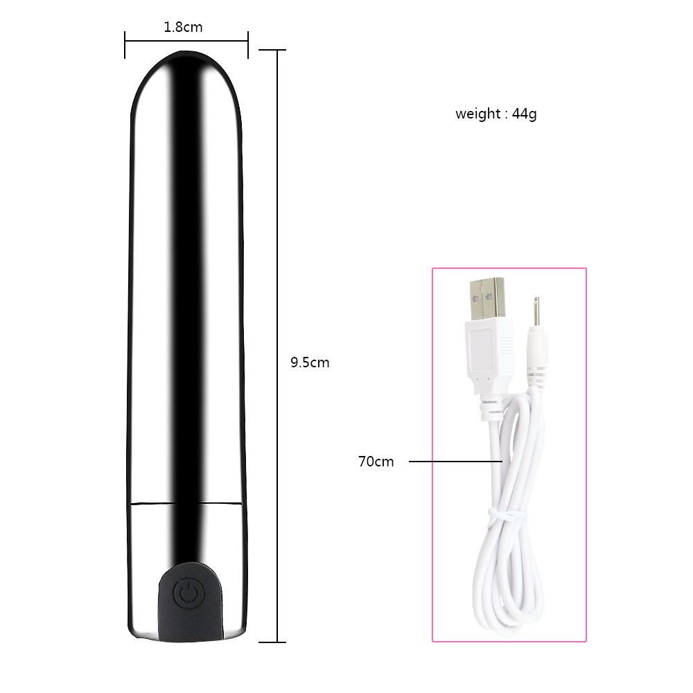 USB wiederaufladbarer Bullet-Vibrator, 10 Modi, Vibrations-Bullet, weiblicher Masturbator, vibrierendes Ei-Spielzeug