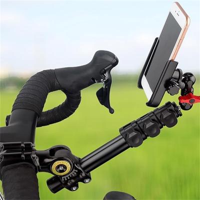 Hliníkové zliatiny Riadidlá bicykla Držiak Cyklistika Bicykel Selfie tyč Upevňovacia konzola Nastaviteľné uhly Svorky Cyklistika