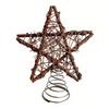 Spiral Star Christmas Tree Ornament Made from Wood and Wire for Charming Holiday Home Decoration and Gatherings
