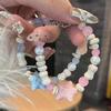 Y2K Colorful Beaded Bracelets Pink Blue Beaded Bangle Cute Starfish Bracelet  Gifts