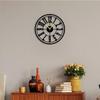Stylish Watch Wall Clock with Numbers/Large Size Clock & Wall Ornament/Metal Outdoor Wall Clock for Bedroom, Office -Black
