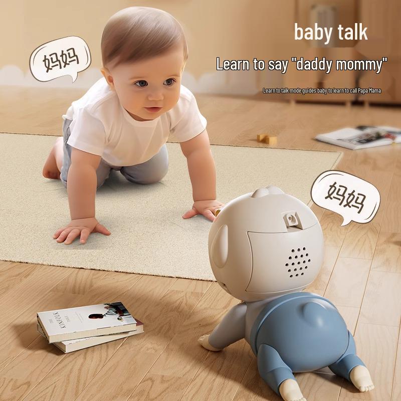 Baby Crawling and Learning Doll for 0-1 Year Olds – Head Lifting and Educational Training Toy for 3+ Months