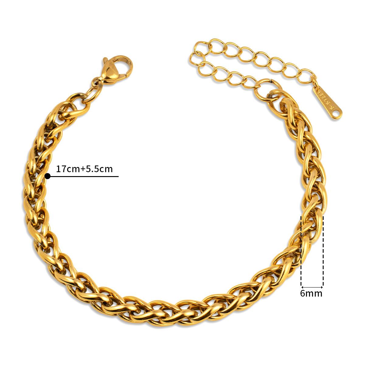 

Браслет-цепочка «Киль» из нержавеющей стали, мужской, трендовый, из титановой стали, с цветочным узором «Орхидея», позолоченный браслет из нержавеющей стали 18K золотой