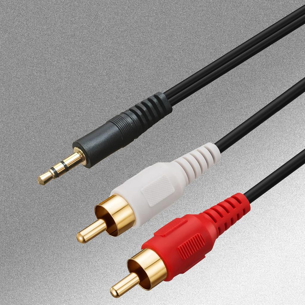 3,5 auf 2 Cinch Audiokabel 25 Fuß, 3,5 mm Aux auf 2 Cinch Stecker Stereo Audio Y-Kabel