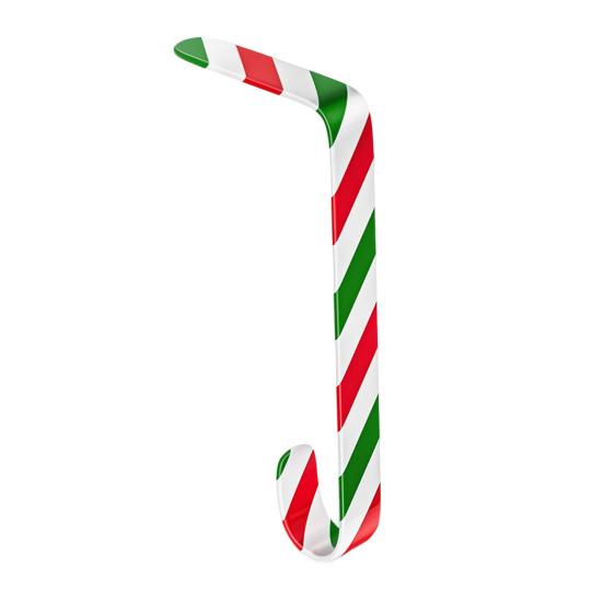 Christmas Stocking Hooks Mantel Xmas Stocking Hangers Candy Cane Design Non-Slip Stocking Holders for Mantel Christmas Party Decoration