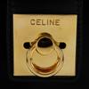 CELINE logo Shoulder Bag vintage black Calfskin Women Used