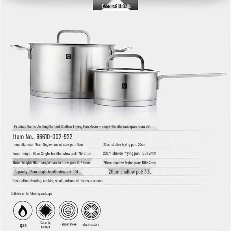 Набор посуды Zwilling ZW-C128 из немецкой нержавеющей стали