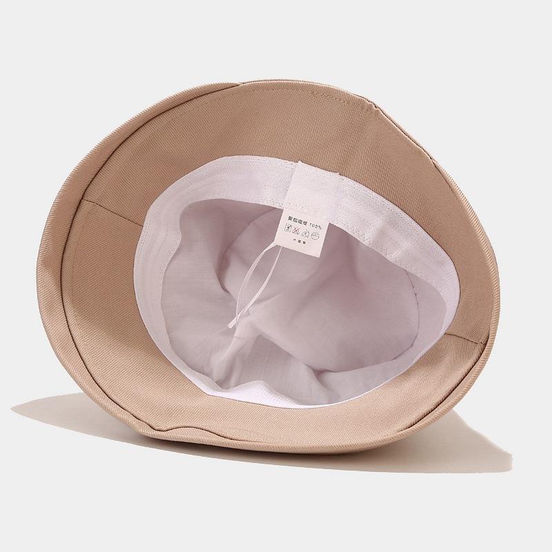 Korean Front Long Back Short Basin Hat Female Tide Casual Simple Cotton Breathable Sun Hat Foldable Bucket Hat