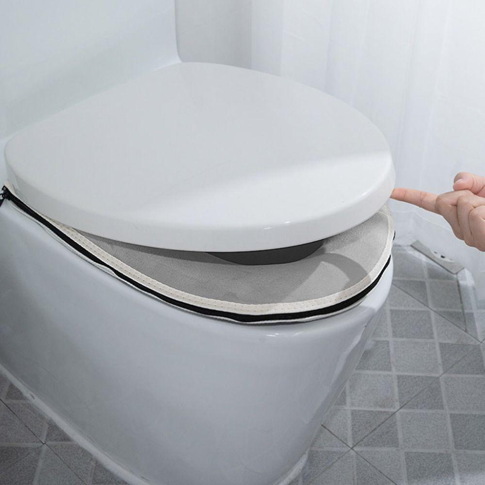 Wiederverwendbare Plüsch-WC-Deckeldichtung Cartoon-WC-Sitzkissen Closett-Matte Zuhause