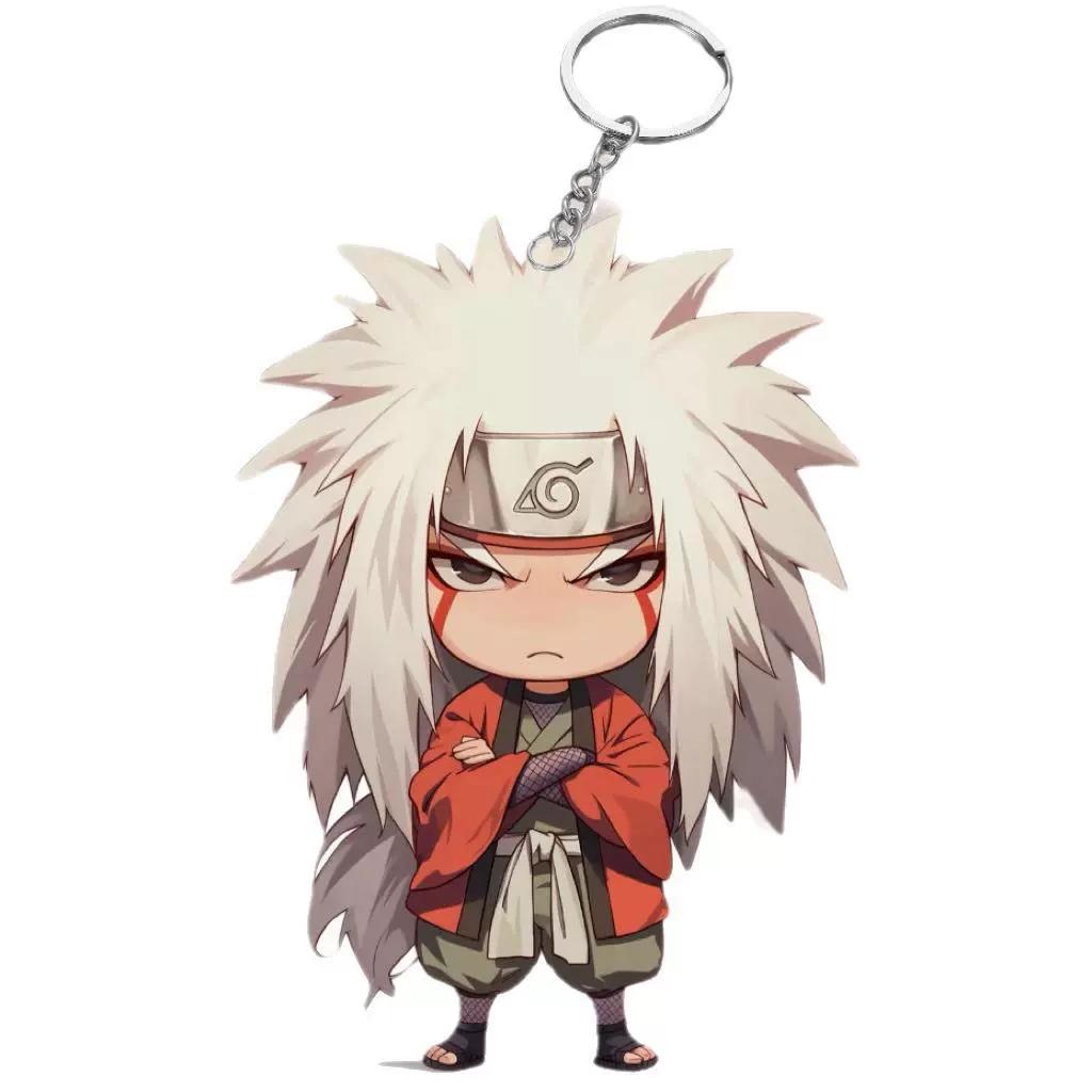 Anime Naruto Acrylic Keychain Accessaries Uzumaki Naruto Cartoon Keyring