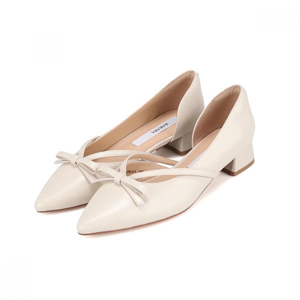 Barbara Stiletto Ribbon Point Lambskin 3cm Pumps Bbi141iv 250mm 11600₽