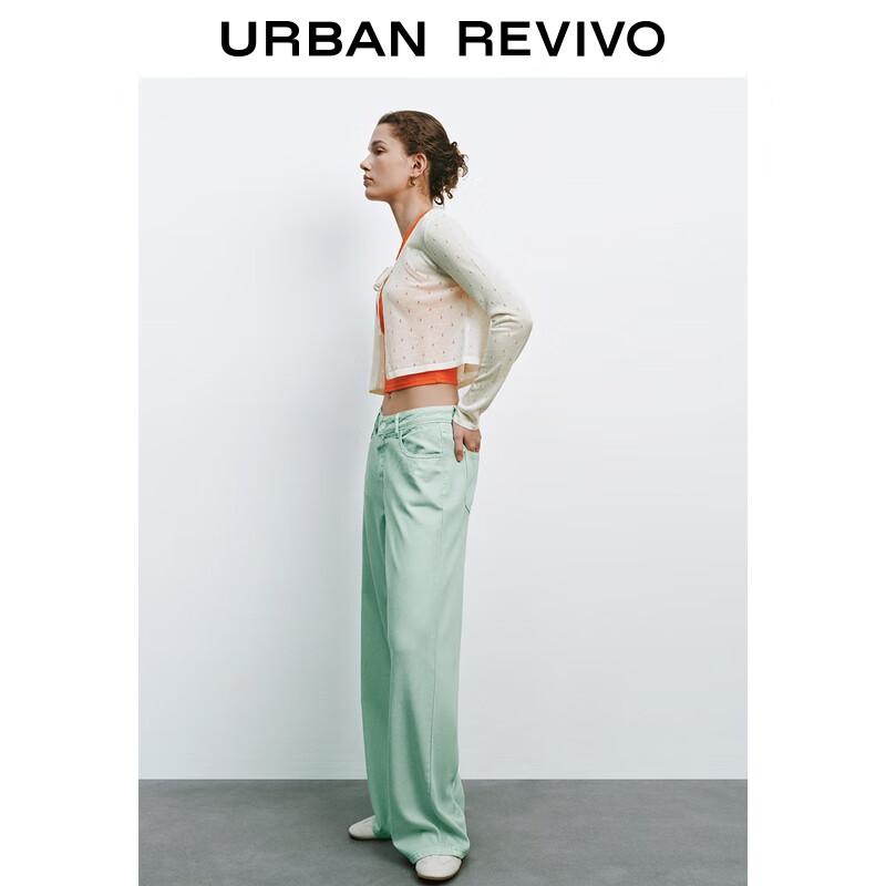 UR 2025 Women's Tie-Front Cropped Knit Cardigan