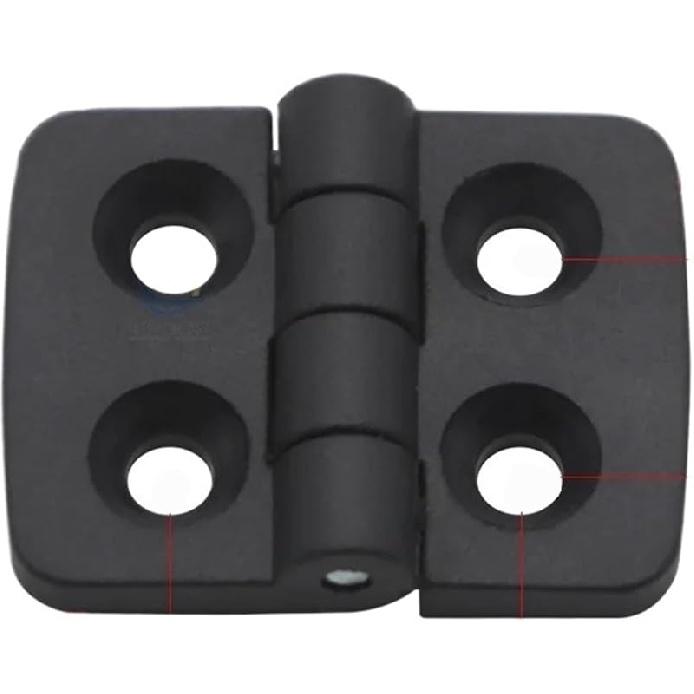 Ball Bearing Door Hinges 10PCS Small Hinges Black Mini Plastic Door Bearing Butt Cabinet Drawer Jewellery Box ABS Hinge for Furniture Hardware(40x40)