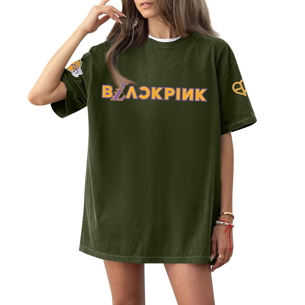 Women's Round Neck Printed Short-sleeved T-shirt Top