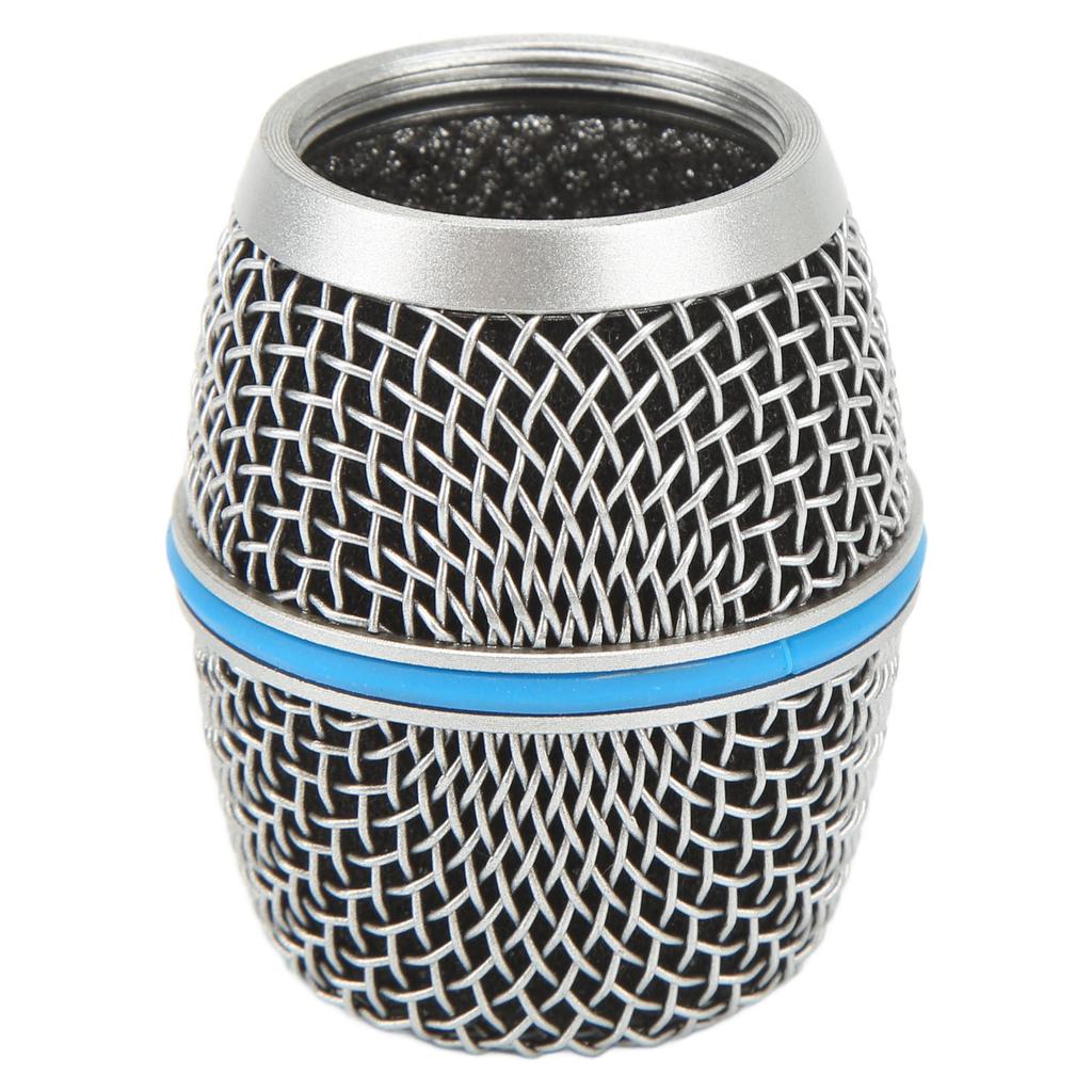 Microphone Ball Head Mesh Grill Inner Foam Filter Stainless Steel Grille Mic Ball Head Replacement for Beta87A