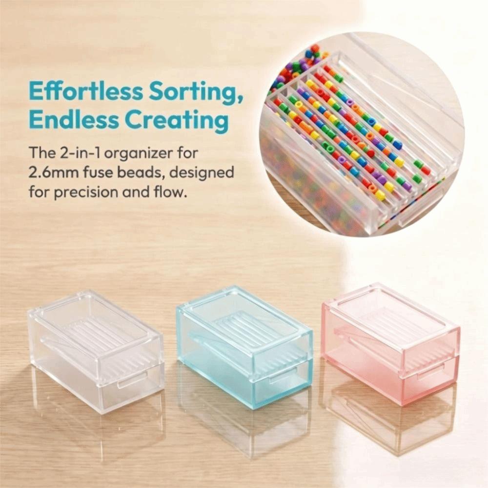 Snap Lid Fuse Bead Organizer Box Plastic Bead Sorting Box New Sorting Tray  Art Classroom Supplies