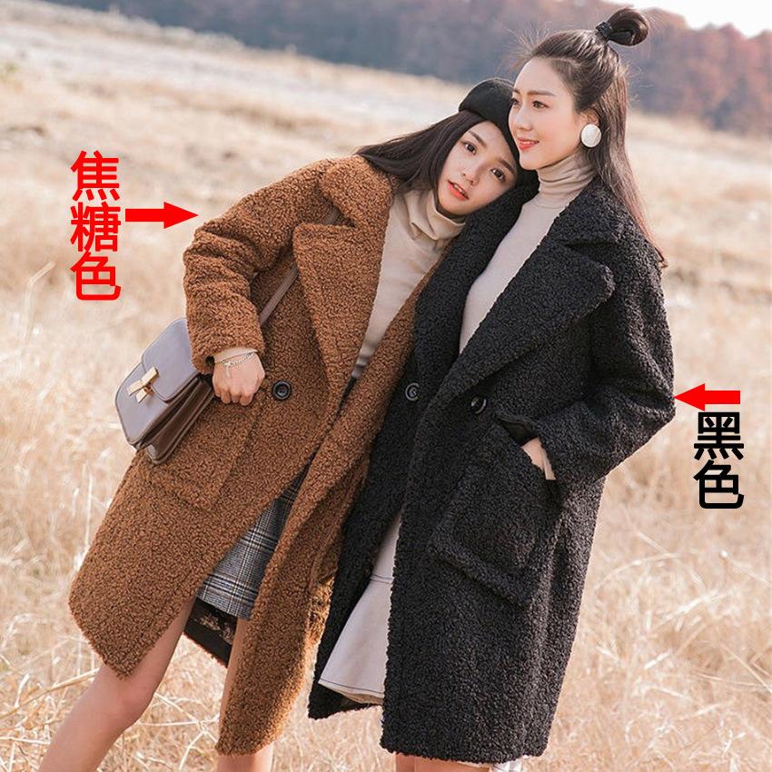 Imitation mink velvet coat women's coat coat women's medium and long trench coat women's lamb wool coat fur coat