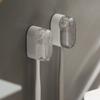 Adhesive Wall Toothbrush Organizers With Cover Easy Install Dust Proof Adhesive Toothbrush Rack For Clean Bathroom