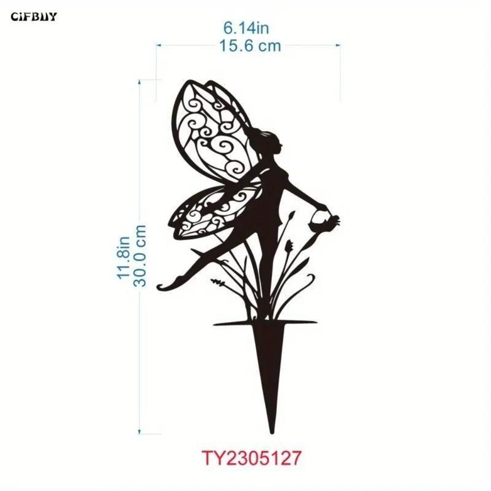 Metal Fairy Statue Garden Patio Decor