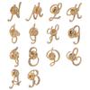 Brooch Badge Geometric Dress Up Colorfast Sturdy 26 English Letters Pin Women Jewelry