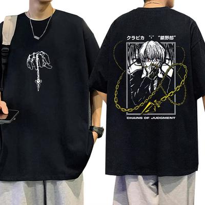 Anime Hunter X Hunter T Shirts Kurapika Manga Graphic Short Sleeve T-shirt Men's Women Clothing Casual Cotton Oversized T-shirts