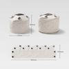 Gas Canister Protective Cover White, Simple and Generous PU Lther Outer Bag with Snap Buttons for Camping Hiking