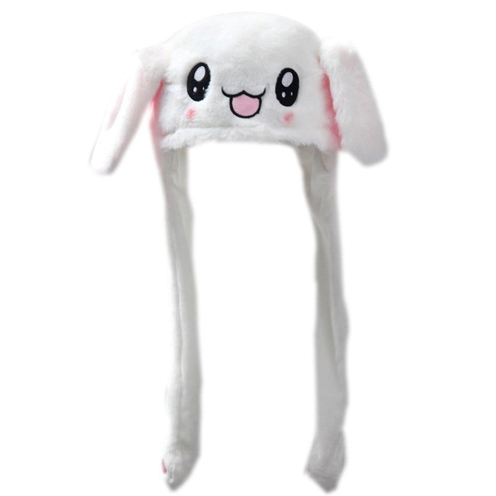 Plush Moving Rabbit Ears Hat Funny Hand 