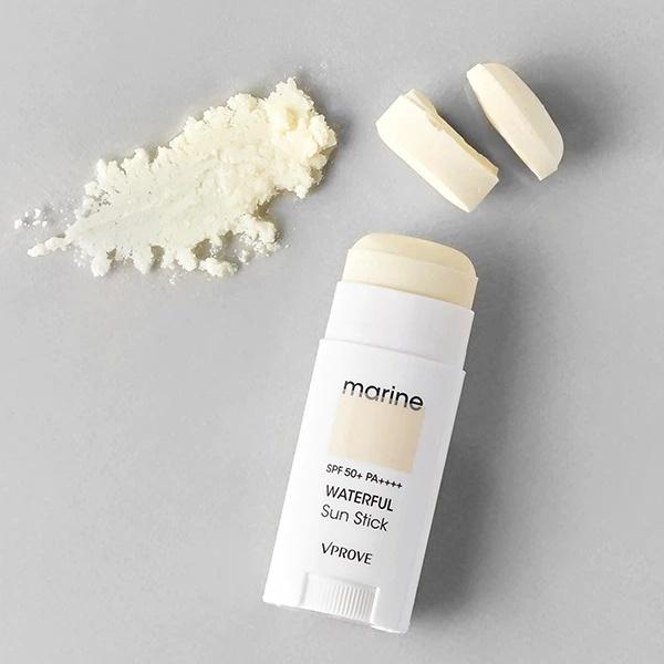 [VPROVE] Marine Waterfull Sun Stick - SPF50+ PA++++ Deep Sea Hydrating Cooling Sunscreen, 16g | Olive s K-beauty 16g x 1EA